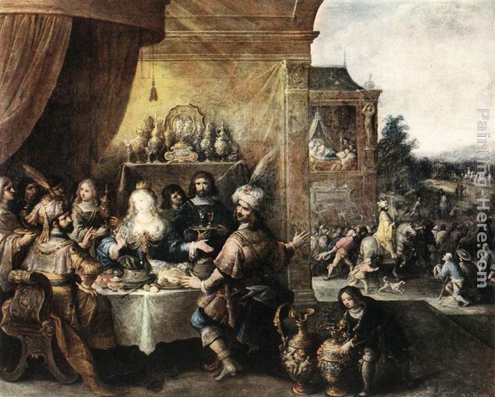 Feast of Esther painting - Frans the younger Francken Feast of Esther art painting
